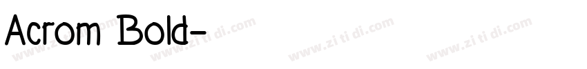 Acrom Bold字体转换